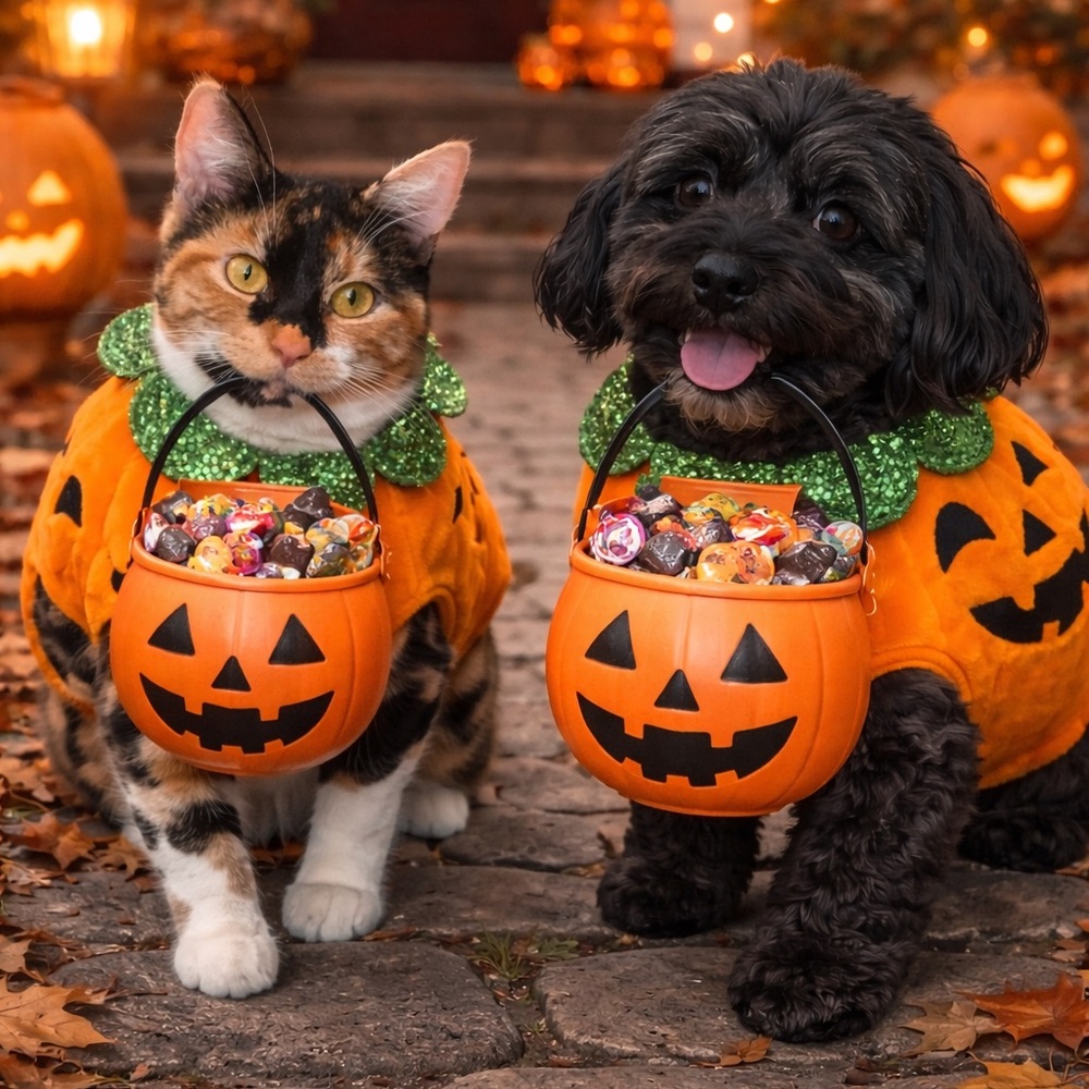 Pumpkin Adjustable Dog‎ Cat Halloween Costume Size XS Animal Dress Up
